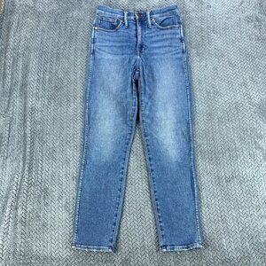 Madewell Stovepipe Women's Blue High-Waisted Medium Wash Stretch Jeans